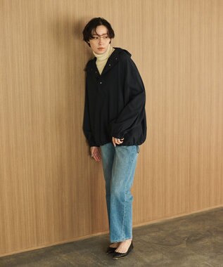 #Newans 【洗濯機可能】フ―ディーアノラック ネイビー