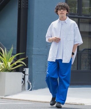 WEGO 【ユニセックス着用ITEM/ウエストゴム/手洗い可】シェフパンツ ブルー