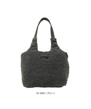 ROOTOTE 1335【肩掛け・A4サイズ収納】LT.デリ.ラウンド.ボア-A 03：グレー