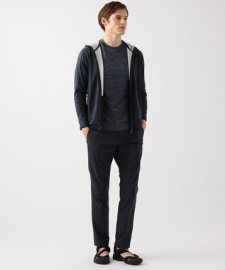 JOSEPH ABBOUD MOUNTAIN スラブシャンブレーストレッチ パンツ ネイビー系