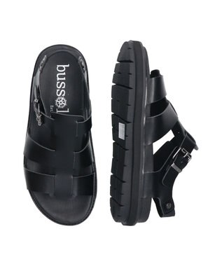 INTER-CHAUSSURES 【BUSSOLA】軽量ソールグルカサンダル ブラック