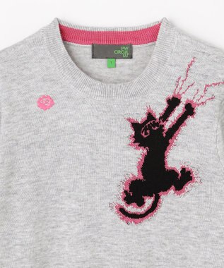 PW CIRCULUS 【WOMEN】Spark cat クルーネックニット ゴルフウェア レディース グレー系