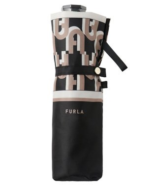 MOONBAT FURLA 折りたたみ傘 アーチロゴ ブラック