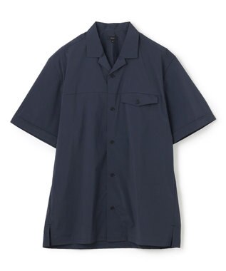 JOSEPH HOMME エアリータフタストレッチ　半袖シャツ ネイビー系