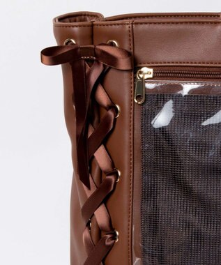 WEGO 【痛バ＆推し活】レースアップ痛バッグL ブラウン