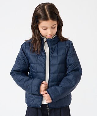 UNFILO 【120-150cm】TAION リバーシブルボア ダウンジャケット(UNISEX) ネイビー×アイボリー