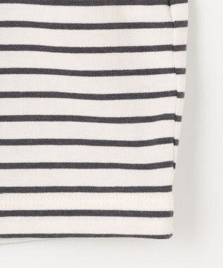 J.PRESS LADIES L タートルジャージー ボーダー カットソー グレー系1