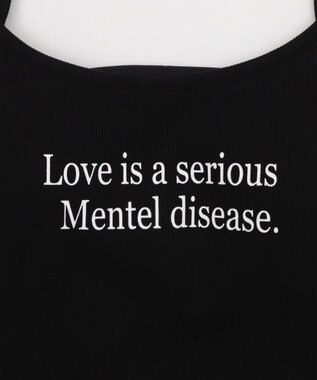 WEGO 【カップ付きインナー】グラフィックプリントカップインキャミ ブラック