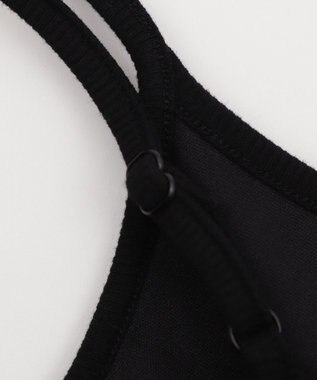 WEGO 【カップ付きインナー】グラフィックプリントカップインキャミ ブラック