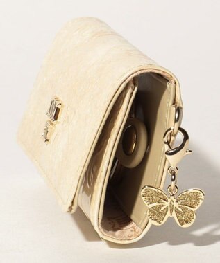 ANNA SUI ローズハート キーケース ベージュ