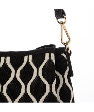 UNBILLION カシュカシュ cachecache / 柄アソートジャガード三つ口ショルダーバッグ ブラック