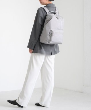 ACE BAGS & LUGGAGE 【雑誌掲載】W&.Day/Night ポッケス スリムリュック A4サイズ 14.0インチPC収納 15277 ダブルアンドデイナイト マザーズバッグ ライトグレー