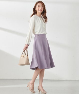 ANY SIS 【洗える】サイドバックルライト スカート ラベンダー