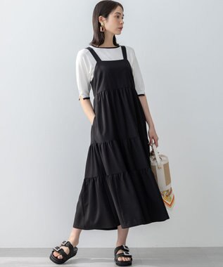 組曲 【WEB限定】ティアードワンピース ブラック系