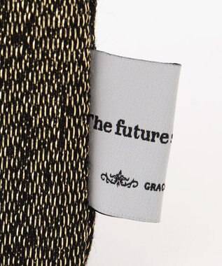 GRACE CONTINENTAL Fabricフラットポーチ-AW ゴールド