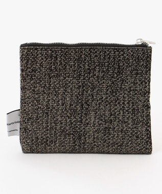 GRACE CONTINENTAL Fabricフラットポーチ-AW ゴールド