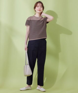 ANY 【ウエストゴム/ストレッチ】スタイリッシュベイカーパンツ ブラック