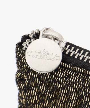 GRACE CONTINENTAL Fabricフラットポーチ-AW ゴールド