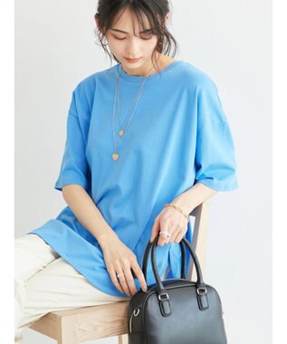 AMERICAN HOLIC 抗菌防臭ラウンドテールカットプルオーバー Blue