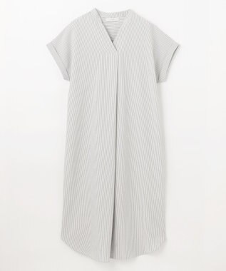 ANY 【洗濯機可】サッカーストライプワンピース グレーストライプ