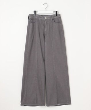 自由区 L 【洗える】ウスカルデニムバギー パンツ スレート