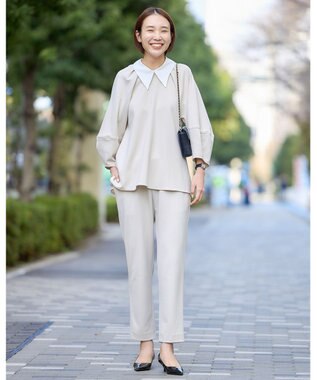 UNFILO 【15サイズ展開】BEAUTY MOVE スティックパンツ アイボリー