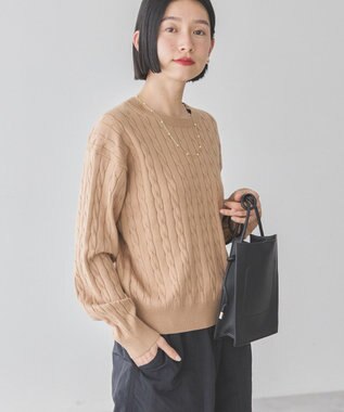 AMERICAN HOLIC バイパチケーブルニットプルオーバー Mocha