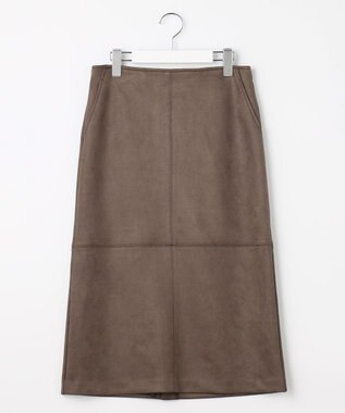 J.PRESS LADIES S スエードダンボール スカート モカ系