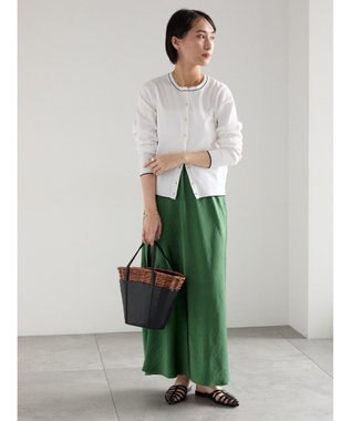 Te chichi バイアスサテンスカート グリーン