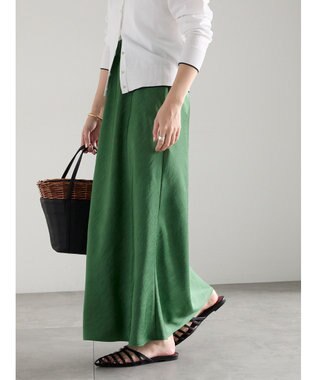 Te chichi バイアスサテンスカート グリーン