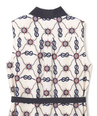 GRACE CONTINENTAL マリン刺繍チュールワンピース ホワイト