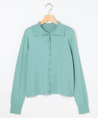 組曲 L 【前後着用可 / 加藤ローサさん着用】スムースストレッチタートル ニット スモーキーグリーン系