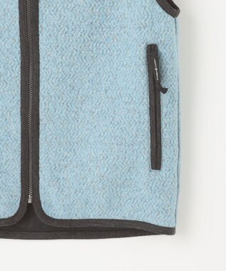 JOSEPH ABBOUD MOUNTAIN 【軽量/ソフト/サスティナブル/男女兼用/ライナードッキング対応】 リサイクルウールボア ベスト サックスブルー系