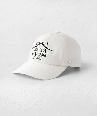 TOCCA 【UV90%以上カット・吸水速乾・接触冷感・抗菌防臭・サイズ調整可・洗える】DANCING RIBBON LOGOCAP キャップ オフ系