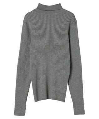 CRAFT STANDARD BOUTIQUE ウォッシャブルリブタートルニットプルオーバー Light Gray