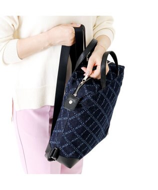 IBIZA バケーロ　ロゴデニム　リュック 紺