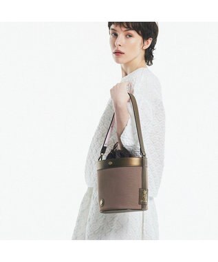  【ファブリック】オフィサー/イアリアンファブリックバケットショルダートートS