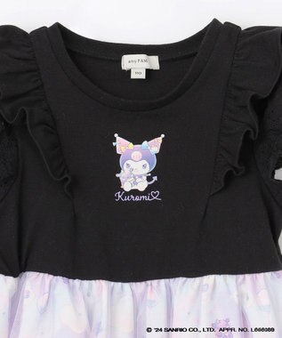 ANY KIDS 【サンリオキャラクターズ×any FAM】オン・オフショルダーチュールワンピース ブラック×クロミ
