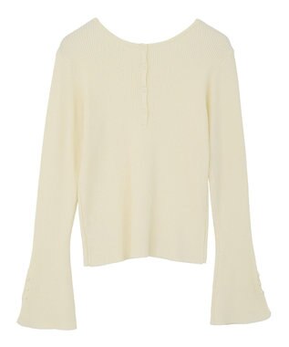 CRAFT STANDARD BOUTIQUE ヘンリーネック袖フレアプルオーバー Off White