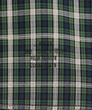 J.PRESS MEN ドビー マルチチェック シャツ グリーン系3