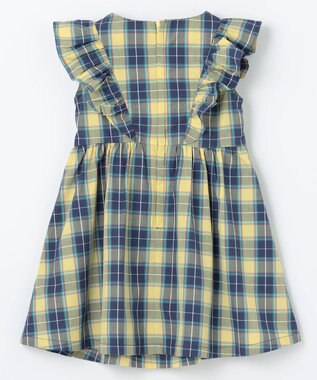組曲 KIDS 【100㎝】チェック ワンピース イエロー系5