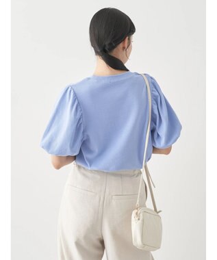 earth music&ecology パフスリーブプルオーバー Blue