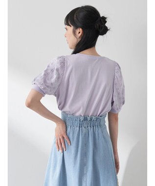 earth music&ecology フラワーレースプルオーバー Lavender