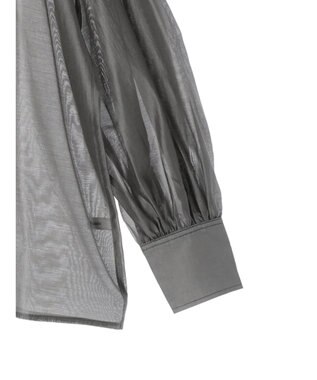 Green Parks AnriettMusee シアーボリュームスリーブブラウス Gray