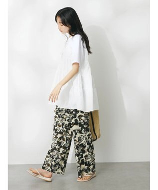 CRAFT STANDARD BOUTIQUE 異素材ティアードカットチュニック Off White