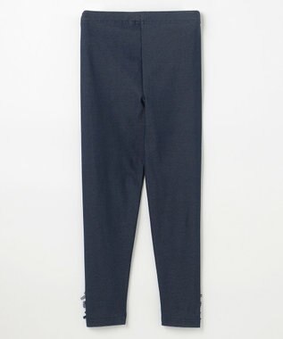 ANY KIDS 裾リボン 無地レギンス ネイビー