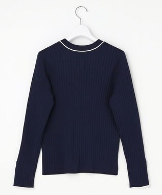 ANY SIS ラインポイント ニット ネイビー