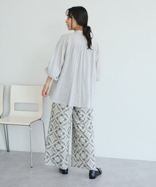 CRAFT STANDARD BOUTIQUE ウ゛ィンテージボイルロングスリーブブラウス Light Gray