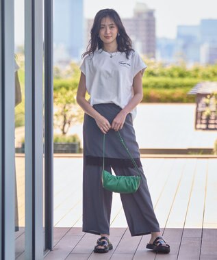 Green Parks 汗染み防止フレンチロゴＴシャツ Off White