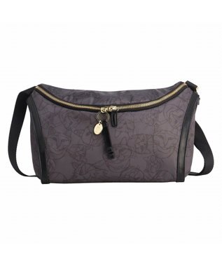 ACE BAGS & LUGGAGE HAyU × ace.  ユッカ ショルダーバッグ 17835 チャコール（ネコヘッド柄）